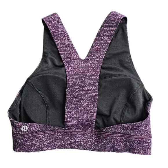 Lululemon Fast & Free Bra ,Nulux , Salt Dark Mystic, Purple, Athletic, Size 6 - Picture 3 of 8